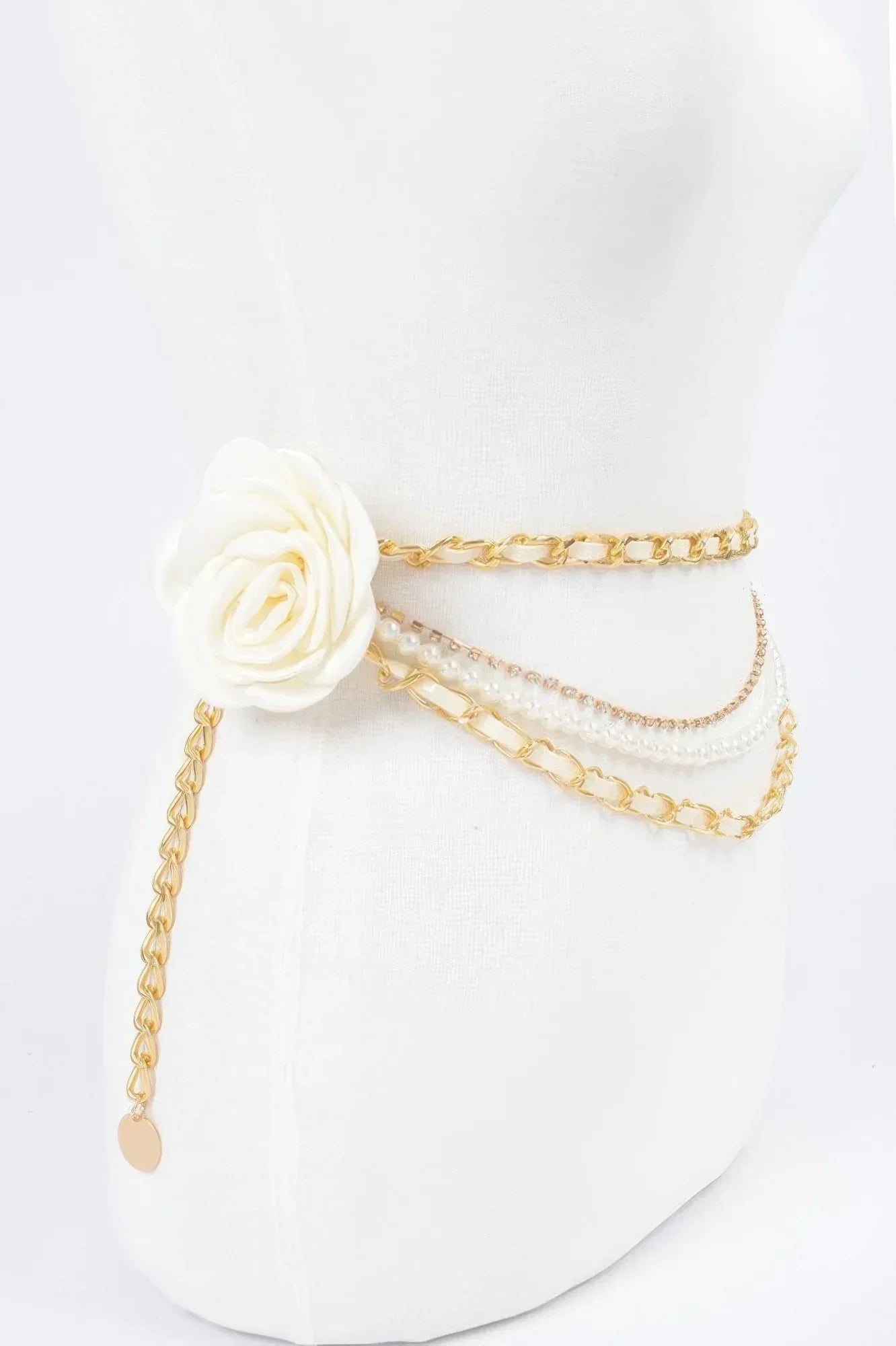 Two Flowers Multi Layered Chain Belt | Mixtshop LLC