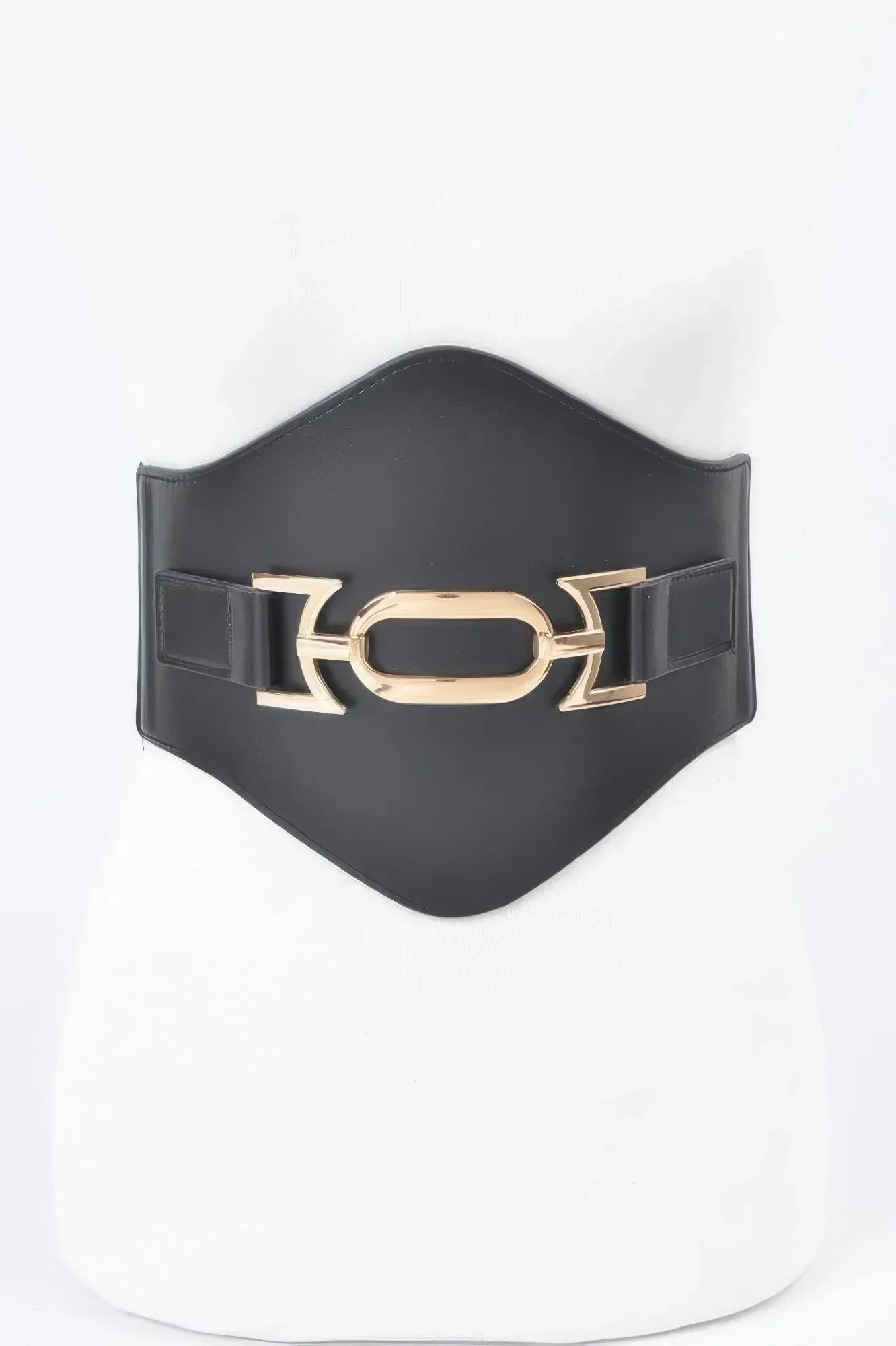 Faux Leather Wide Elastic Plus Size Belt | Mixtshop LLC Main image