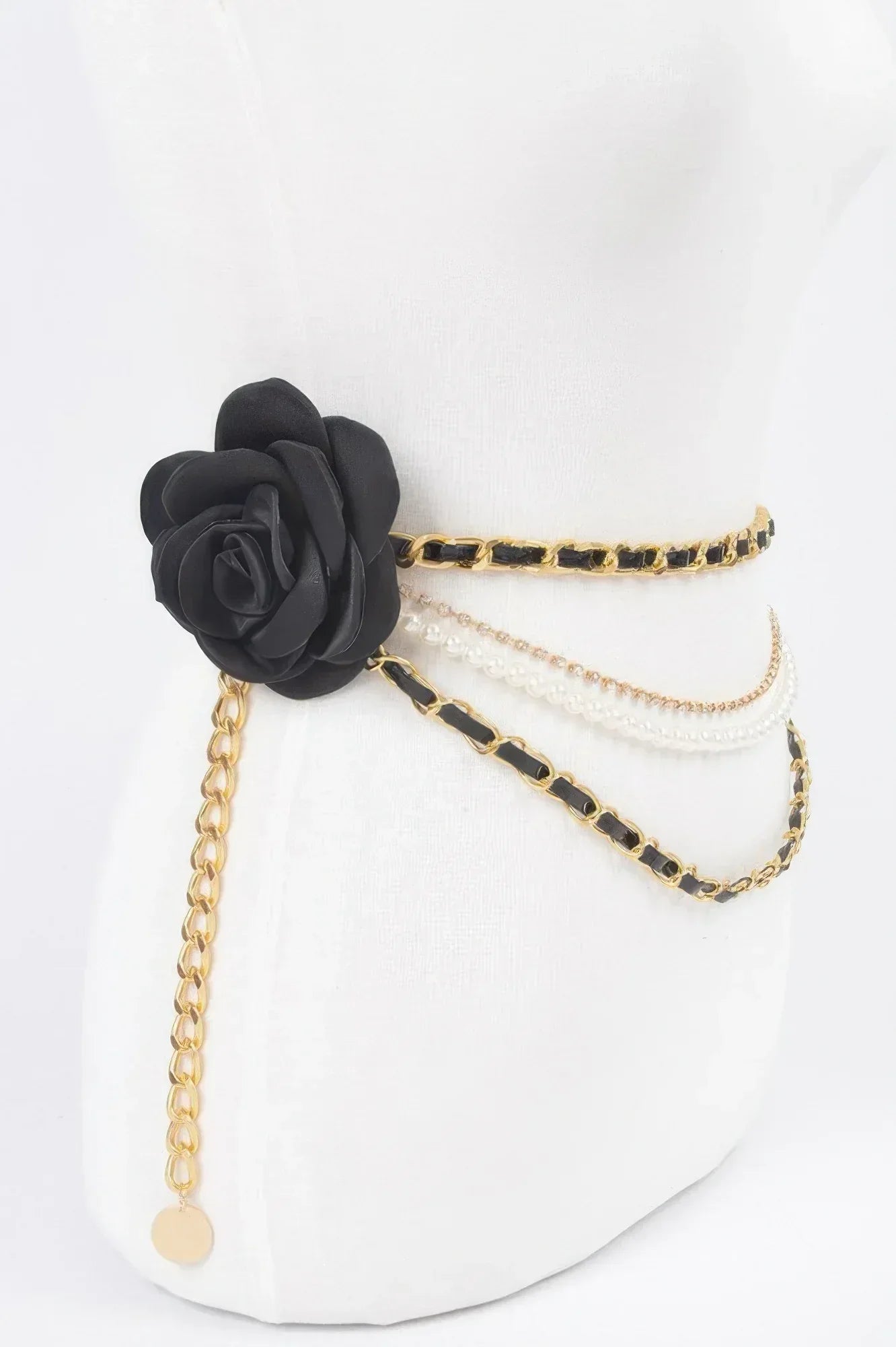 Two Flowers Multi Layered Plus Size Chain Belt Secondary image