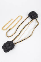 Two Flowers Multi Layered Plus Size Chain Belt | Mixtshop LLC