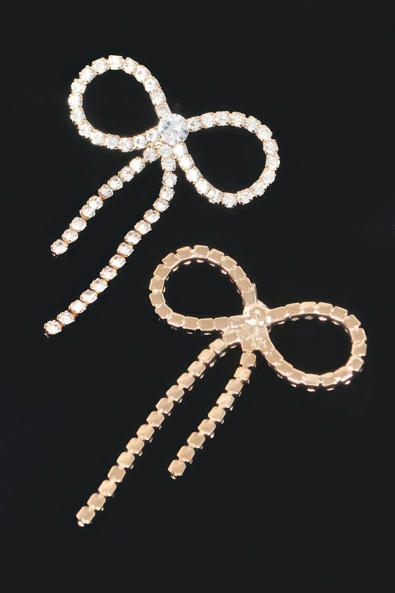 Rhinestone Ribbon Earring | Mixtshop LLC Main image
