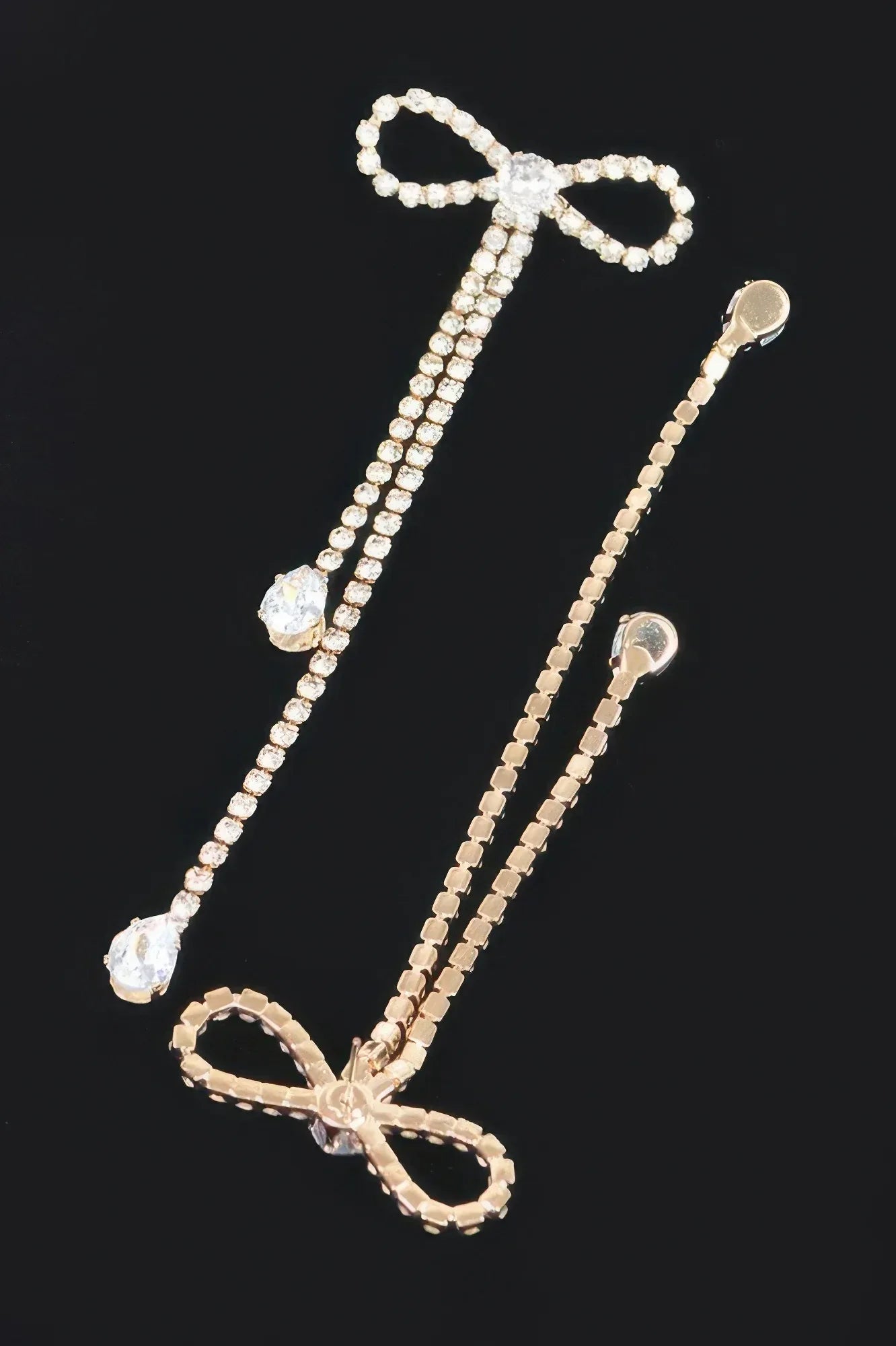 Rhinestone Ribbon Earring | Mixtshop LLC Main image