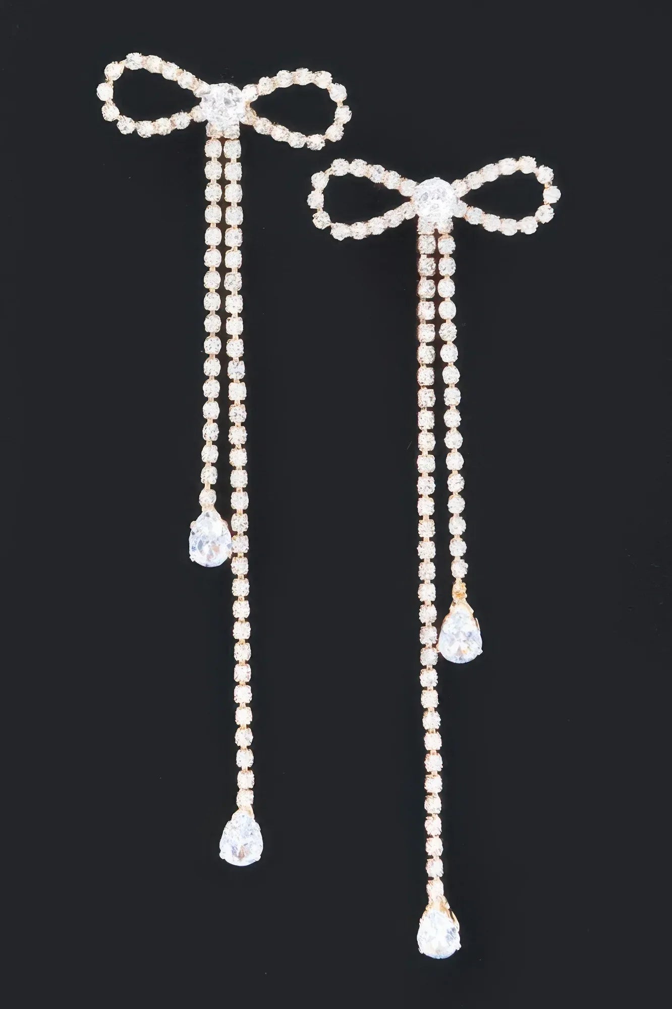 Rhinestone Ribbon Earring | Mixtshop LLC
