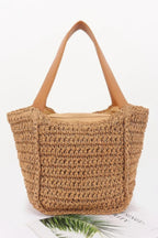Faux Straw Ribbon Tote Bag | Mixtshop LLC