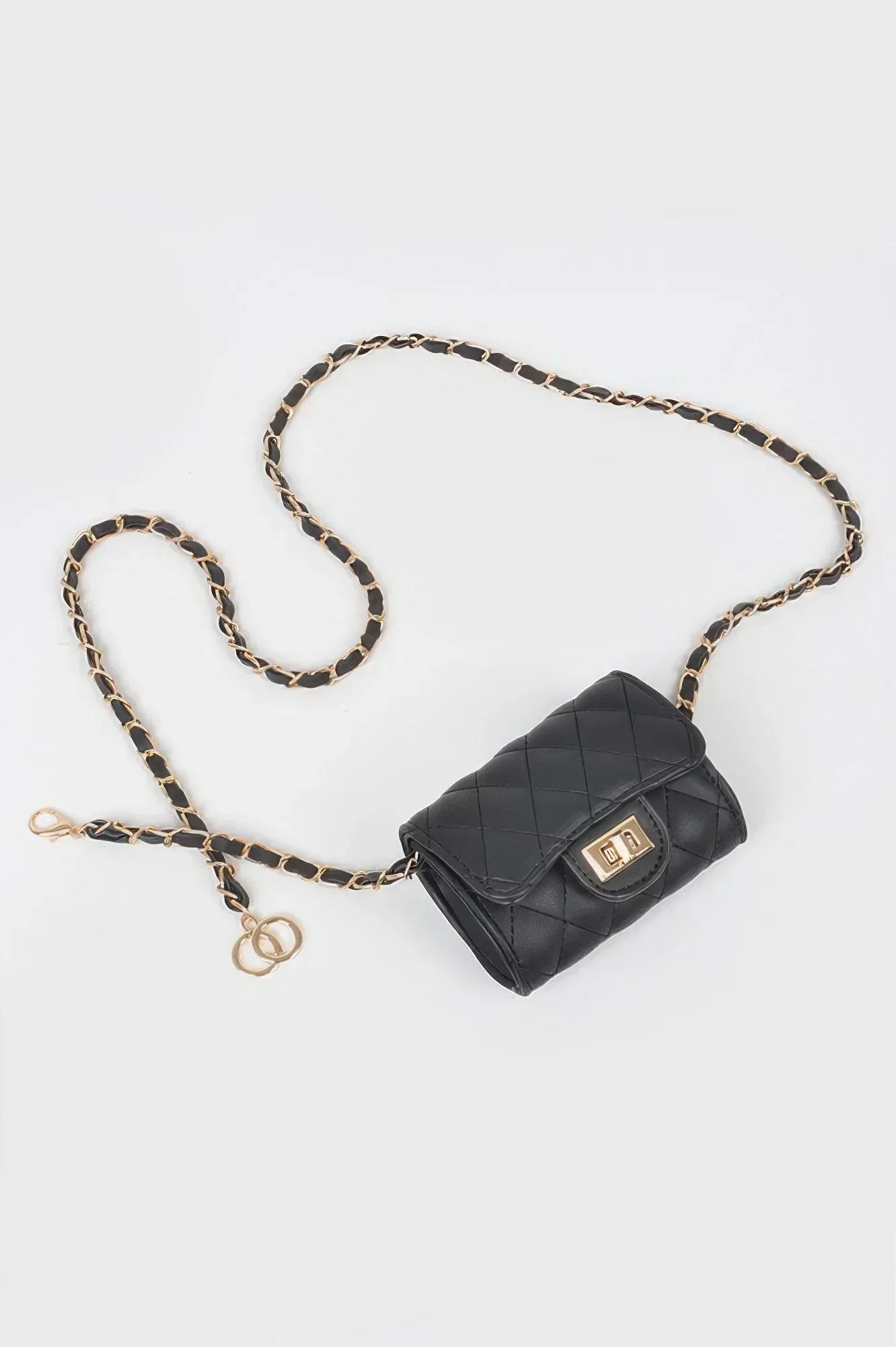 Quilted Mini Bag W/ Chain Belt Secondary image