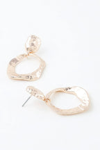 Double Hammered Open Disc Drop Earrings | Mixtshop LLC
