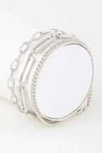 Triple Plate Curb Link Chain Bracelet | Mixtshop LLC