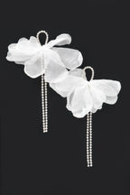 Polyester Flower Rhinestone Earring | Mixtshop LLC