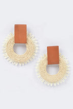 Faux Straw Round Earring | Mixtshop LLC