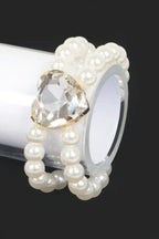 Faux Pearl Stone Elastic Bracelet | Mixtshop LLC