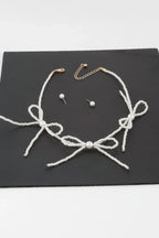 Triple Pearl Ribbon Necklace | Mixtshop LLC