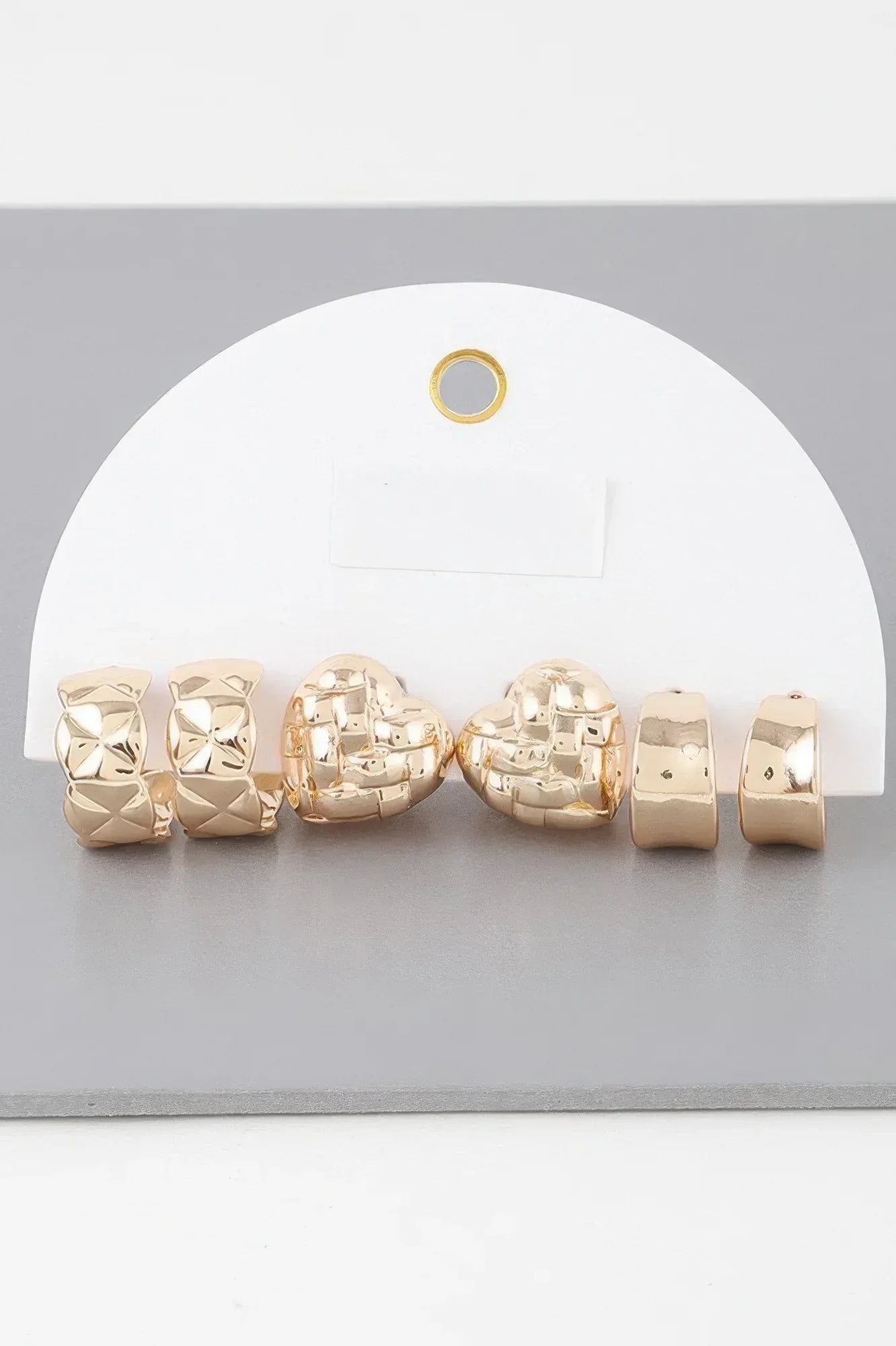 Triple Quilted Earrings Set | Mixtshop LLC