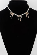 Pearl And Metal Ribbon Charm Necklace | Mixtshop LLC