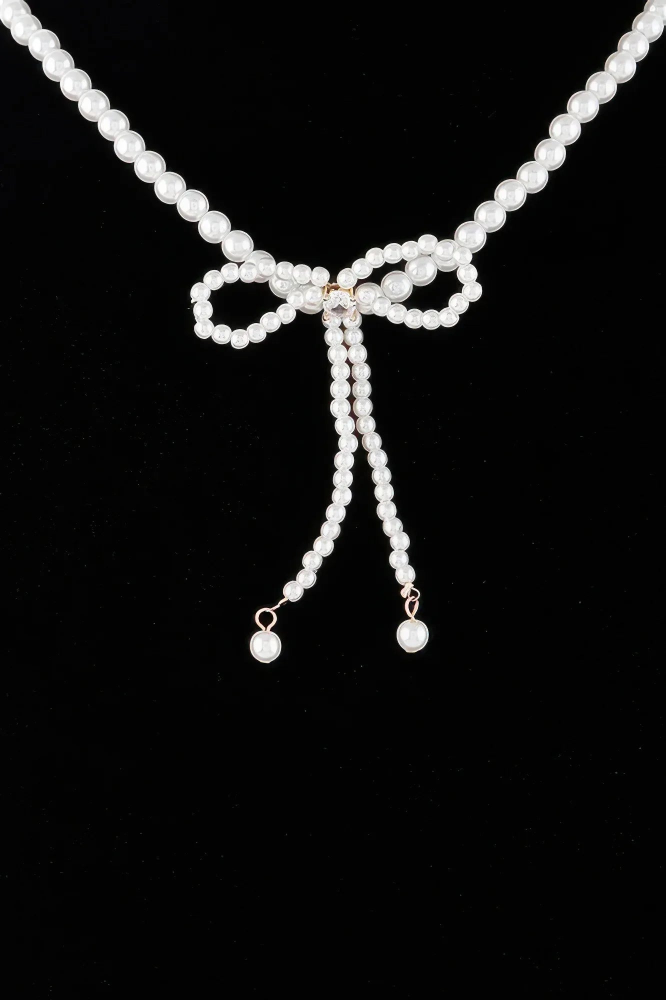 Pearled Ribbon Tie Necklace | Mixtshop LLC