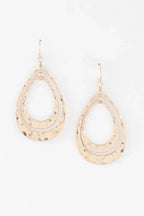 Hammered Double Teardrop Earrings | Mixtshop LLC