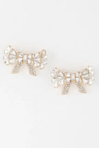 Crystal Teardrop Ribbon Earrings | Mixtshop LLC