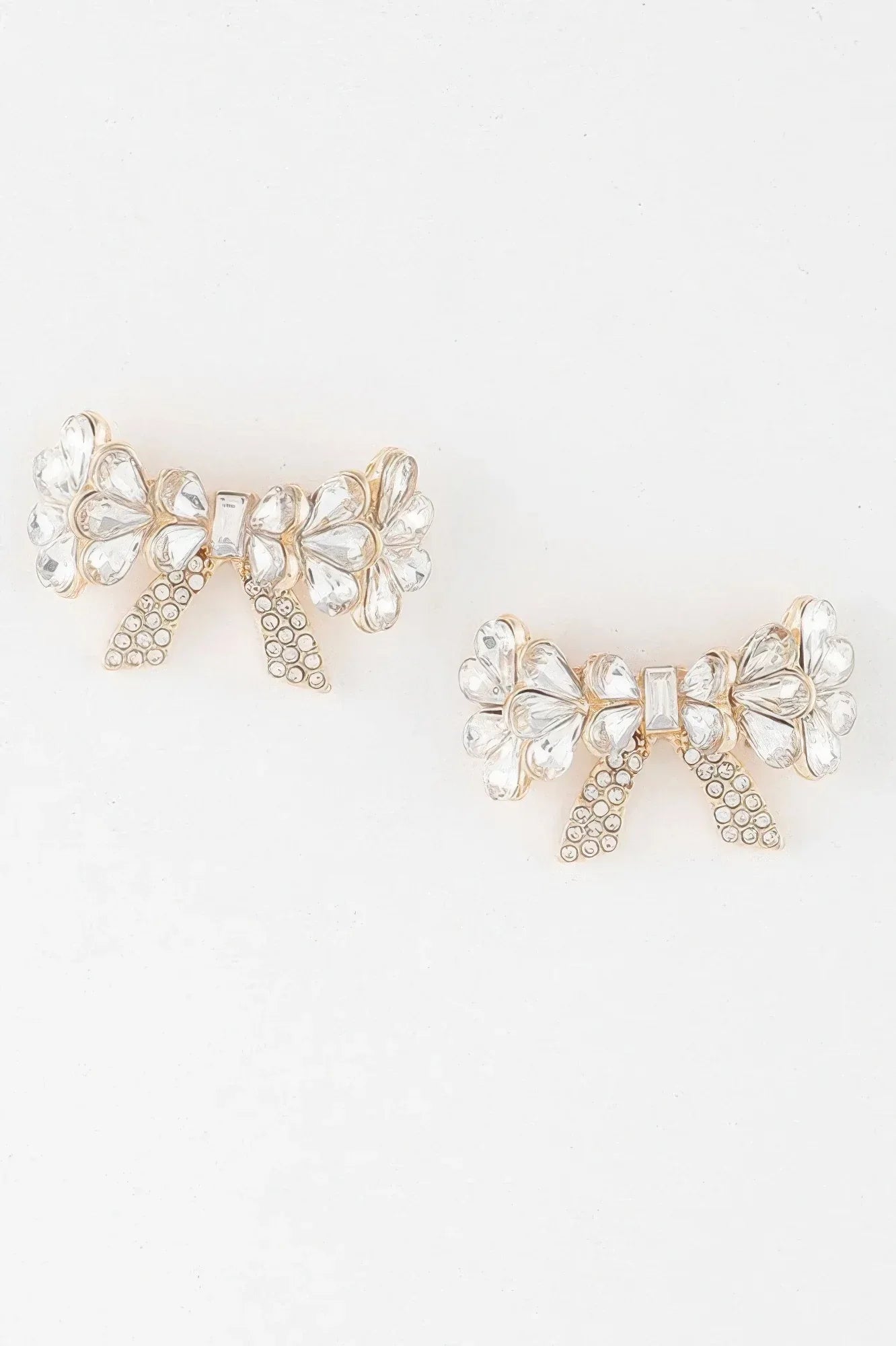 Crystal Teardrop Ribbon Earrings | Mixtshop LLC