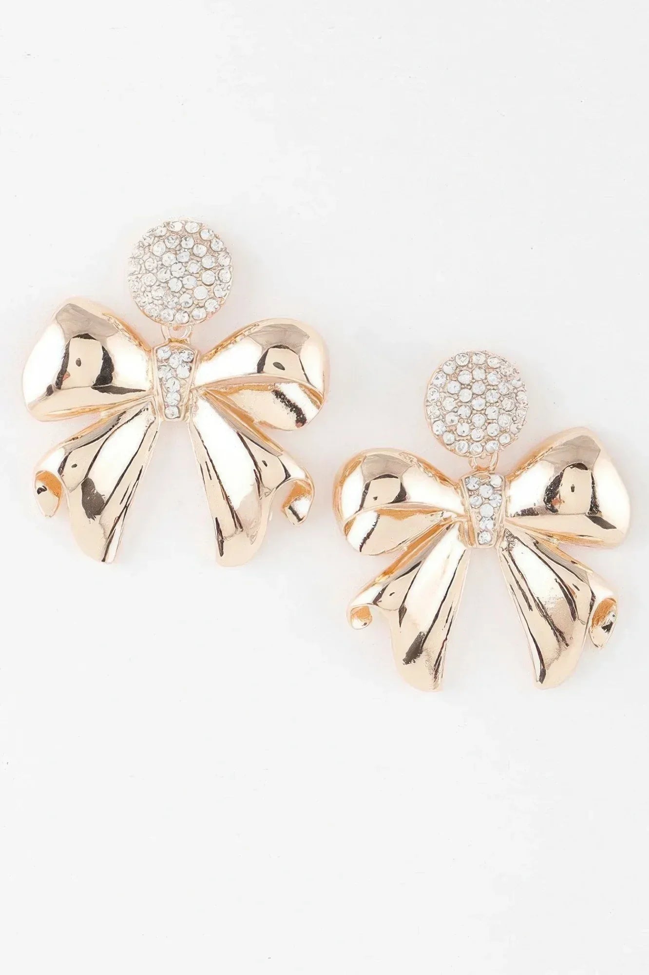 Shiny Jeweled Ribbon Earrings | Mixtshop LLC