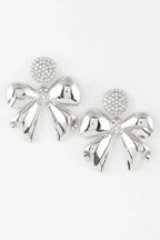 Shiny Jeweled Ribbon Earrings | Mixtshop LLC