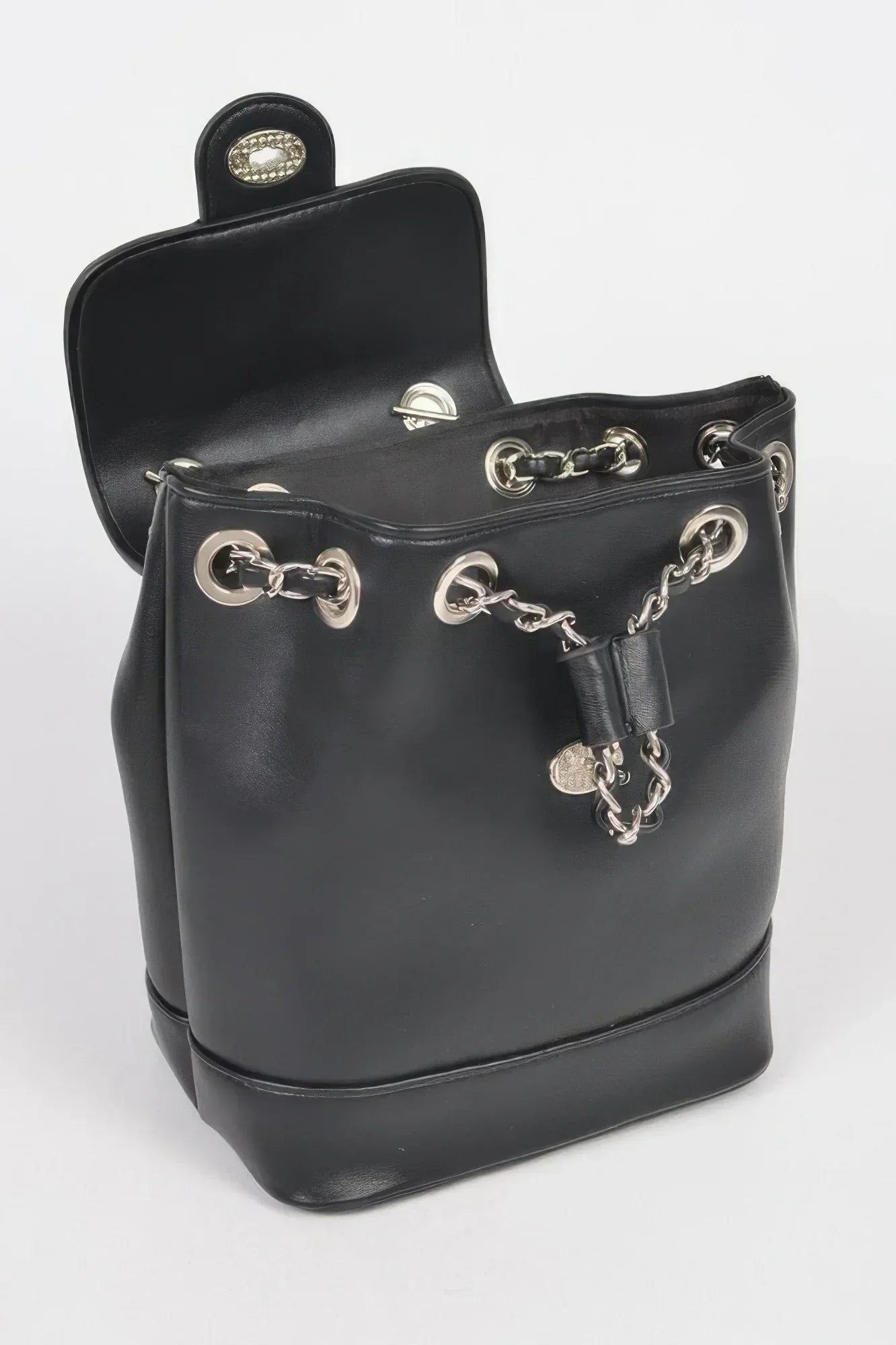 Faux Leather Flap Backpack Secondary image