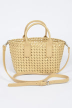 Faux Leather Braided Tote Bag | Mixtshop LLC