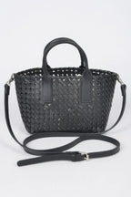 Faux Leather Braided Tote Bag | Mixtshop LLC