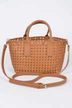 Faux Leather Braided Tote Bag | Mixtshop LLC