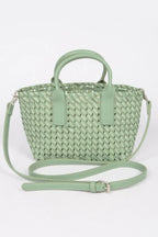 Faux Leather Braided Tote Bag | Mixtshop LLC
