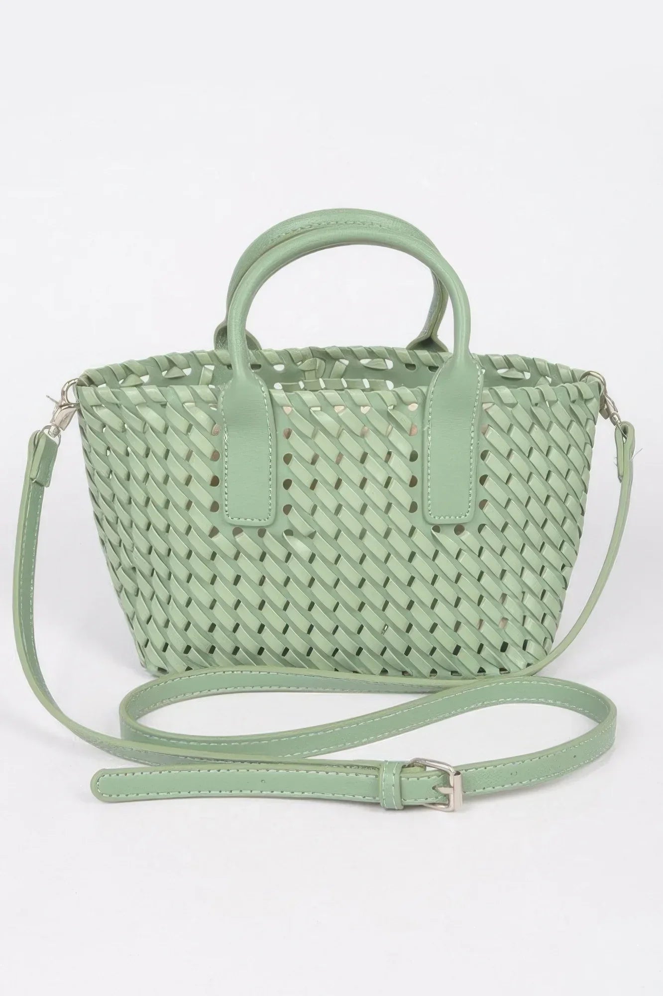 Faux Leather Braided Tote Bag | Mixtshop LLC