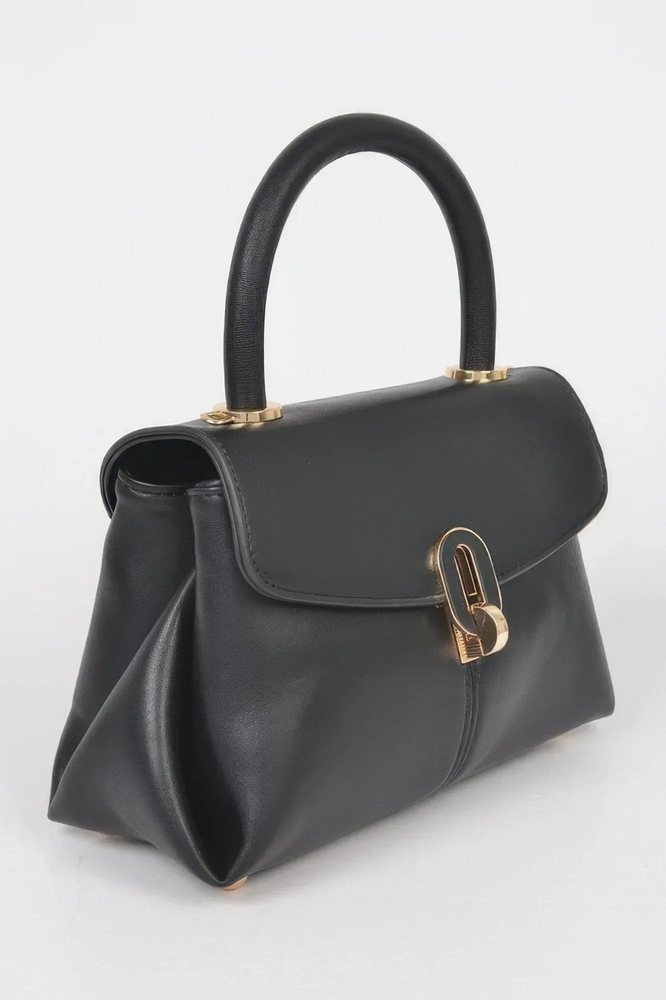Faux Leather Top Handle Bag | Mixtshop LLC