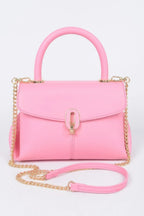 Faux Leather Top Handle Bag | Mixtshop LLC
