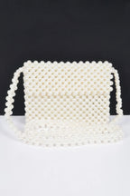 Hand Made Faux Pearl Bead Flap Crossbody Bag | Mixtshop LLC