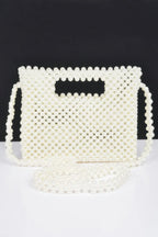 Hand Made Faux Pearl Bead Crossbody Bag | Mixtshop LLC