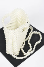 Hand Made Faux Pearl Bead Crossbody Bag | Mixtshop LLC