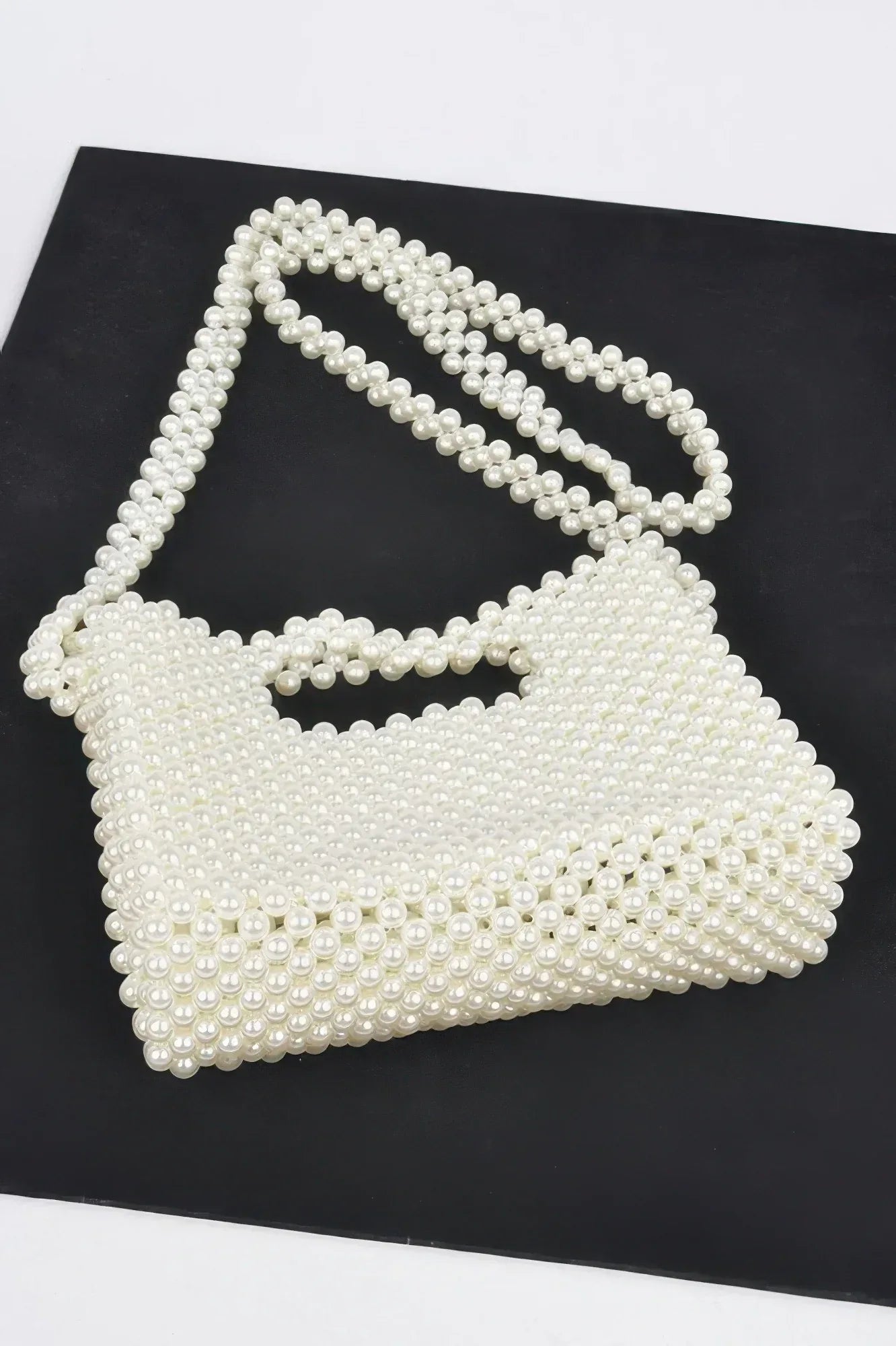 Hand Made Faux Pearl Bead Crossbody Bag | Mixtshop LLC