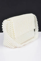 Hand Made Faux Pearl Bead Flap Shoulder Bag | Mixtshop LLC