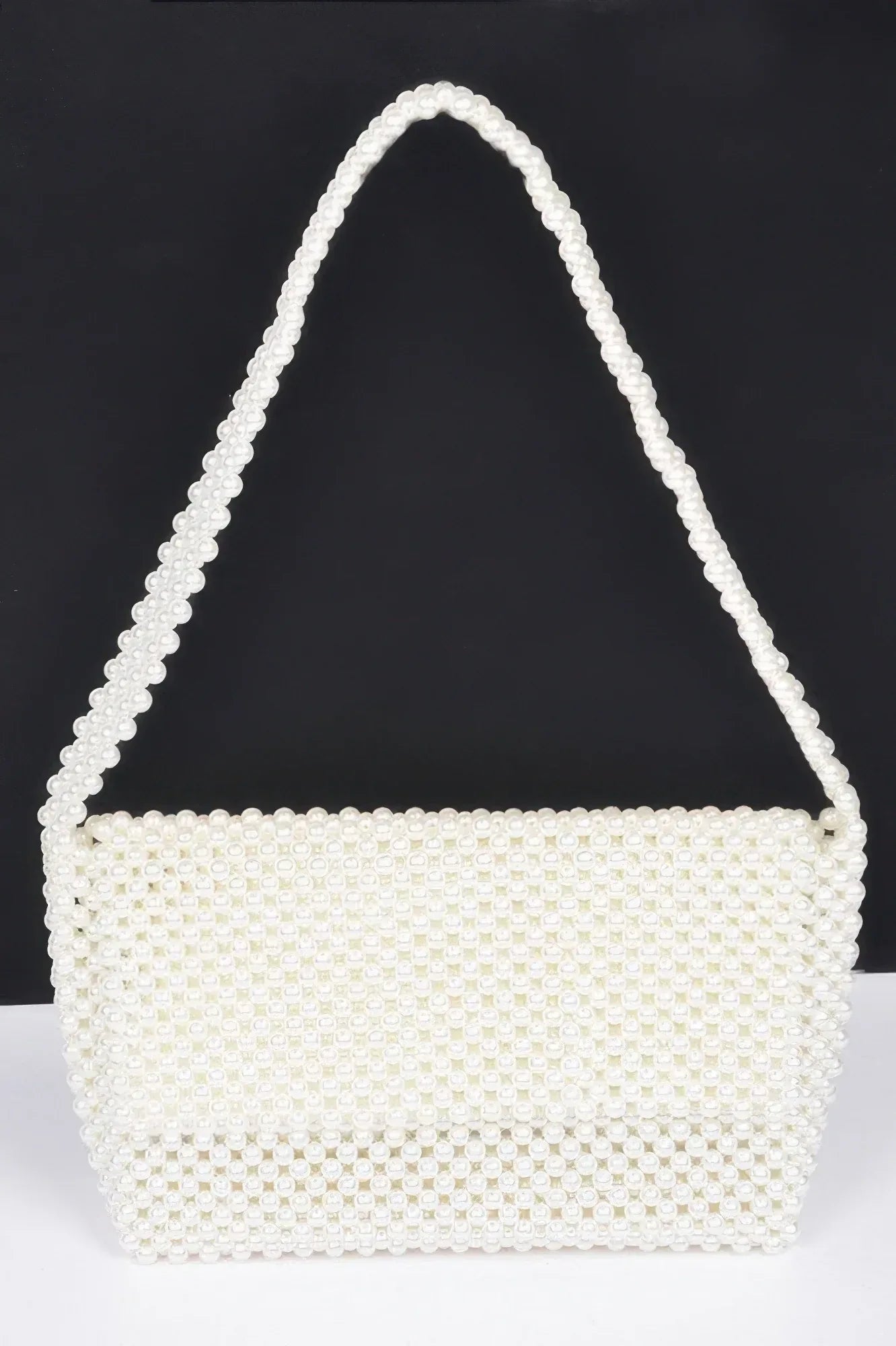 Hand Made Faux Pearl Bead Flap Shoulder Bag Secondary image