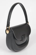 Faux Leather Top Handle Flap Bag | Mixtshop LLC