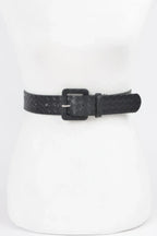 Faux Leather Braided Embossed Belt | Mixtshop LLC