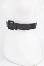 Faux Leather Braided Embossed Belt | Mixtshop LLC