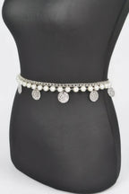 Faux Pearl Round Metal Chain Belt | Mixtshop LLC