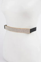 Rhinestone Metal Plate Elastic Belt | Mixtshop LLC