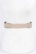 Rhinestone Metal Plate Elastic Belt | Mixtshop LLC