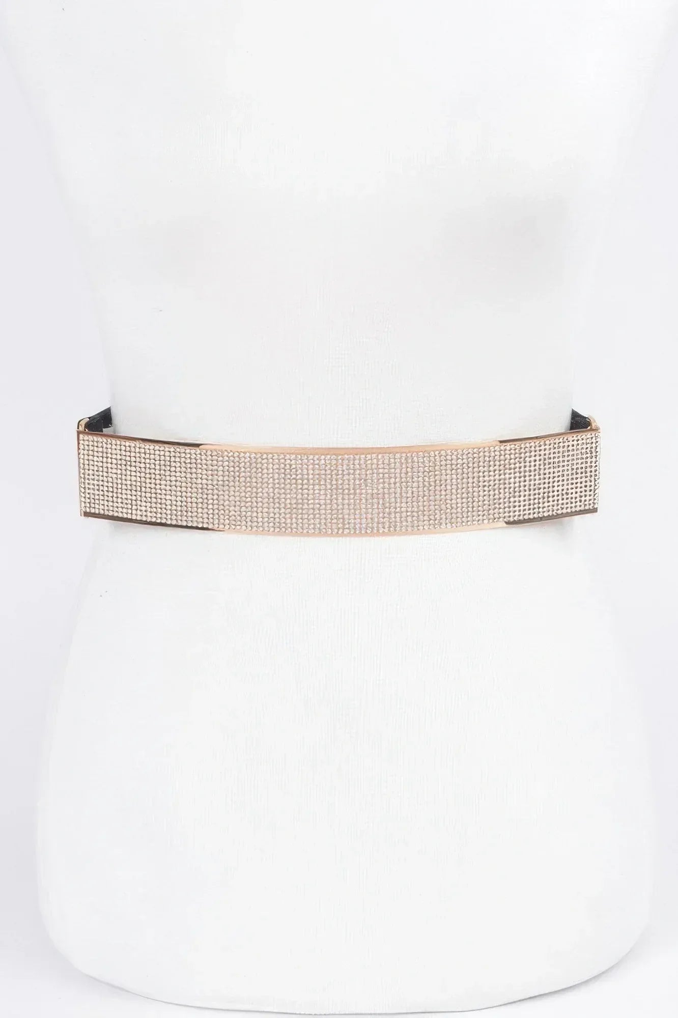 Rhinestone Metal Plate Elastic Belt | Mixtshop LLC