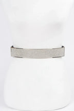 Rhinestone Metal Plate Elastic Belt | Mixtshop LLC