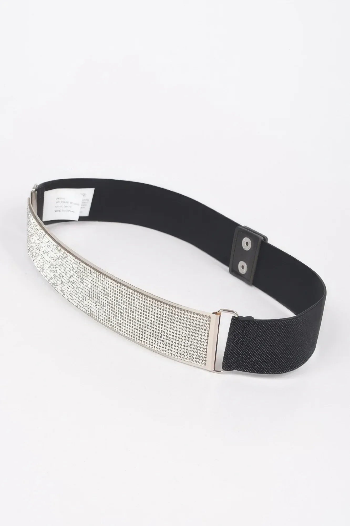 Rhinestone Metal Plate Elastic Belt | Mixtshop LLC