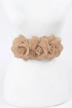Linnen Flowers Elastic Belt | Mixtshop LLC