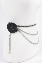 Flower Metal Double Layered Chain Belt | Mixtshop LLC