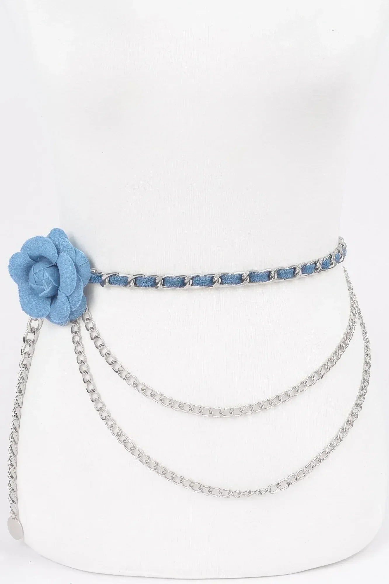 Flower Metal Double Layered Plus Size Chain Belt | Mixtshop LLC