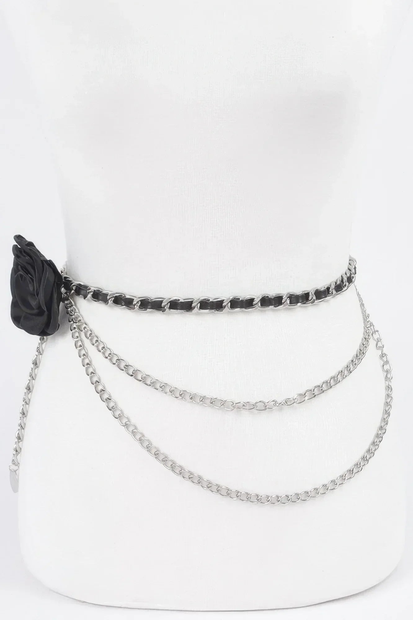 Flower Metal Double Layered Plus Size Chain Belt | Mixtshop LLC